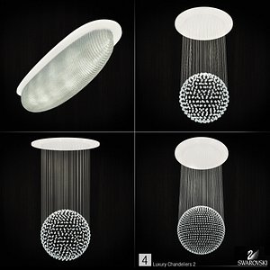 3d swarovski chandeliers 3 model