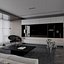 3D model Modern living room dining room