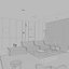 3D model Modern living room dining room