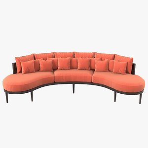 3D muranti carnelian sofa model