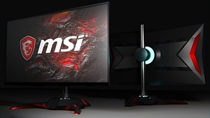 3D Fictional monitor by MSI