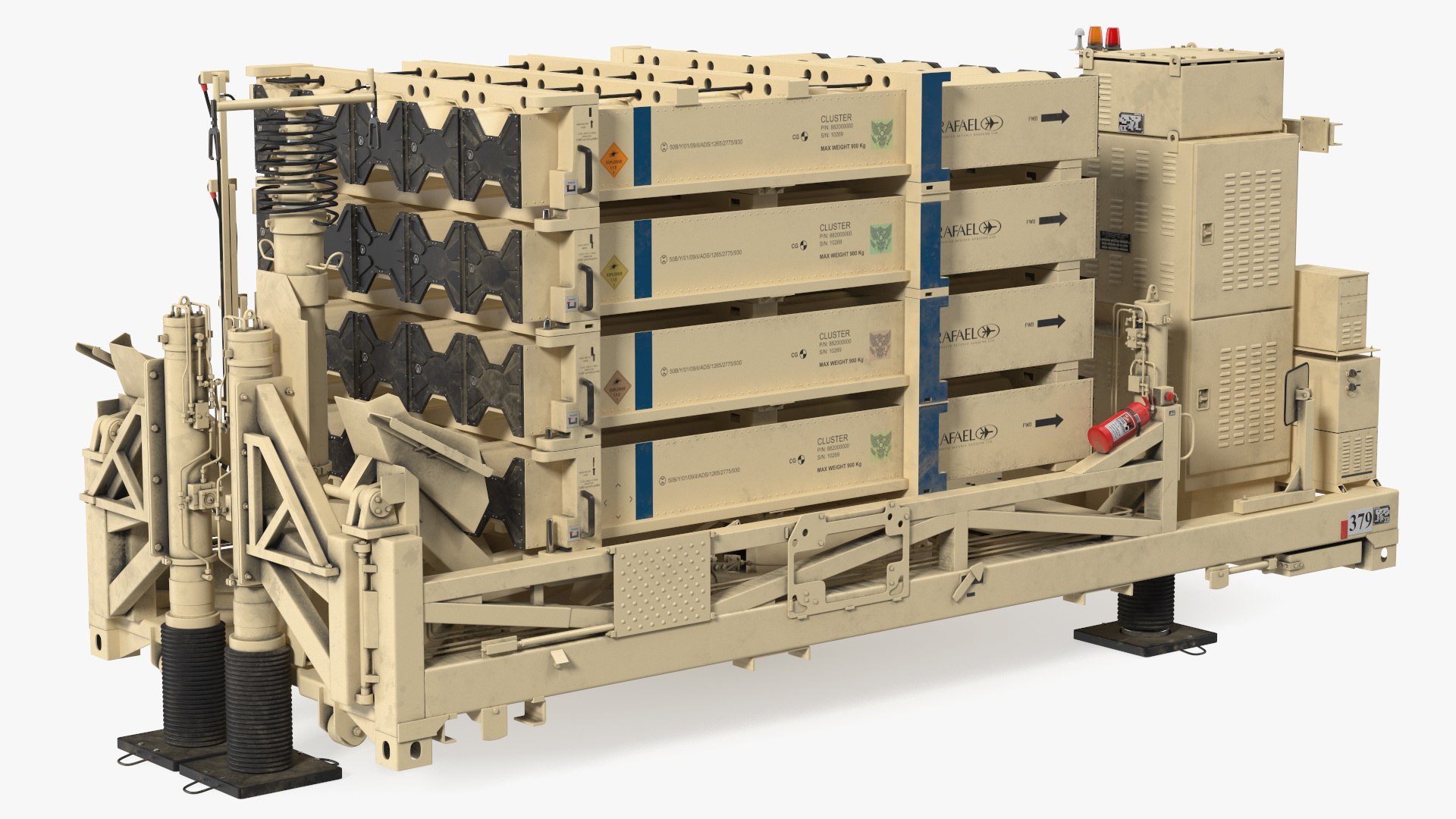 Iron Dome Mobile Air Defense System Folded Position 3D model preview