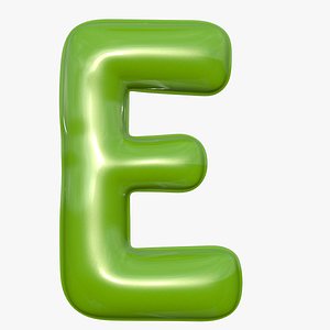 3D foil balloon letter e
