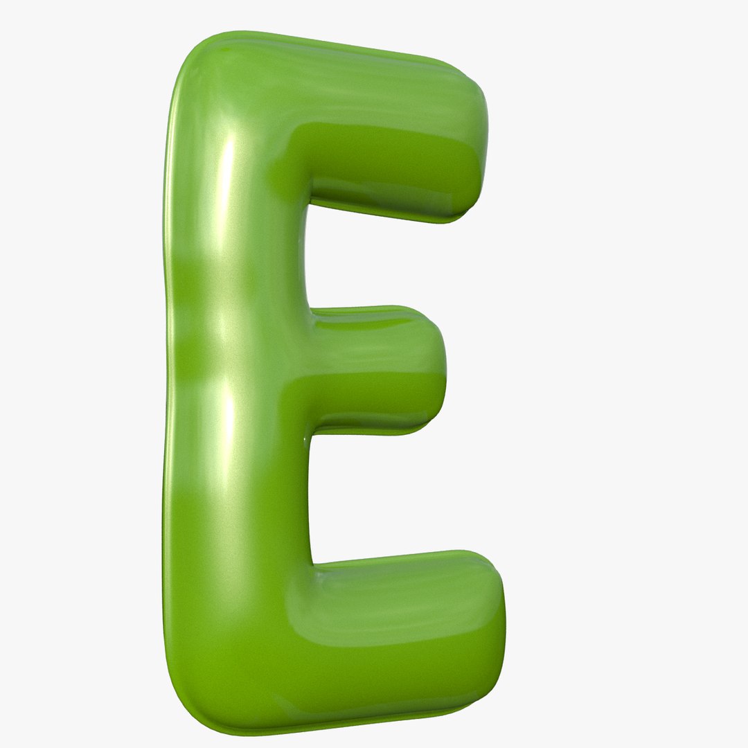 3D foil balloon letter e - TurboSquid 1256452