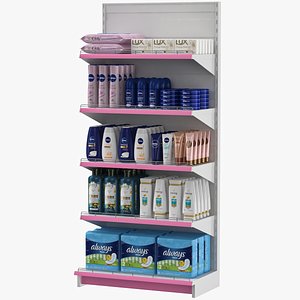 Cosmetics And Women Products Shelf