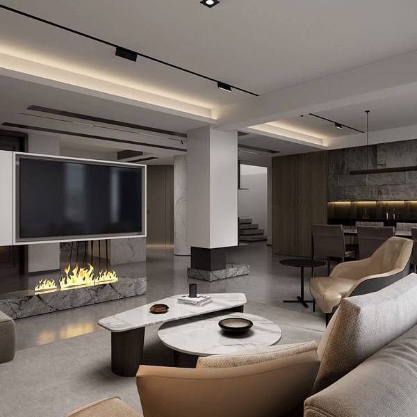 Modern living room - full furniture 71 3D