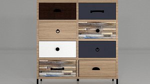 Wooden shelf 3D model