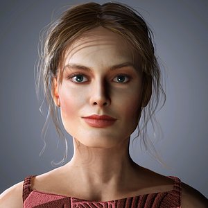 3D Margot Robbie Character 3D Model low-poly model