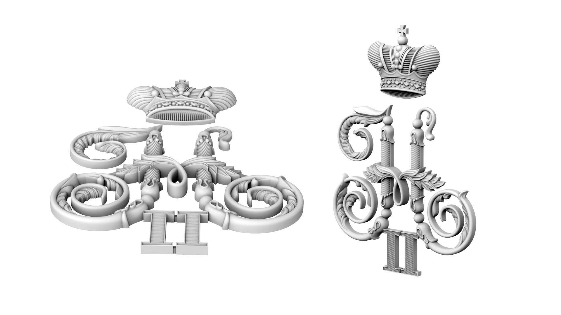 3D model Monogram Nikolas II https://p.turbosquid.com/ts-thumb/0Z/tPQBok/VE/venzel_n2_004/jpg/1638378046/1920x1080/fit_q87/9f510c4ea3bda48297d2efe6961257f383da8dd9/venzel_n2_004.jpg
