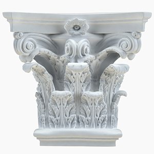 free wall pier capital 5 3d model