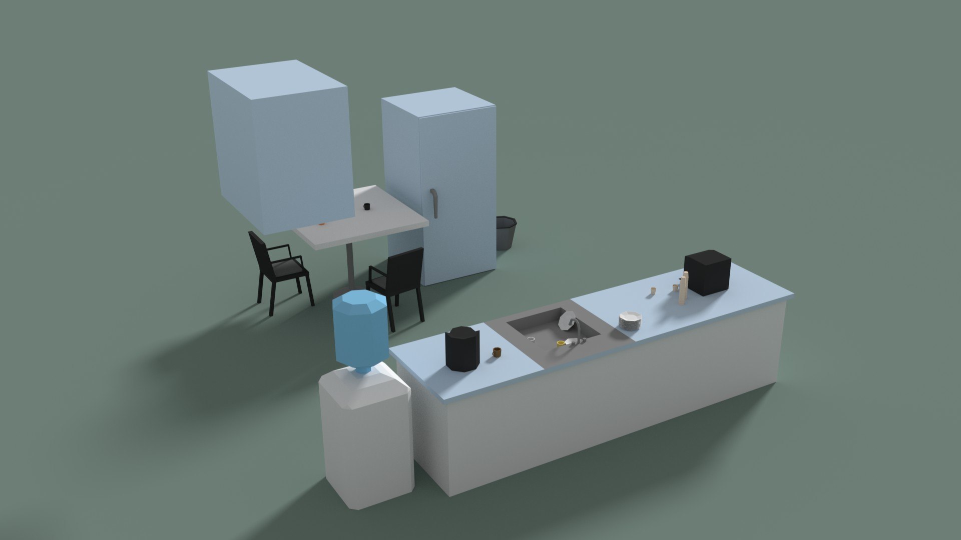 3D Kitchen Table Model - TurboSquid 1197502