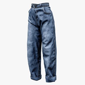 3D model Oversized Jeans Denim