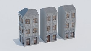 Building modular european old id 4 3D model