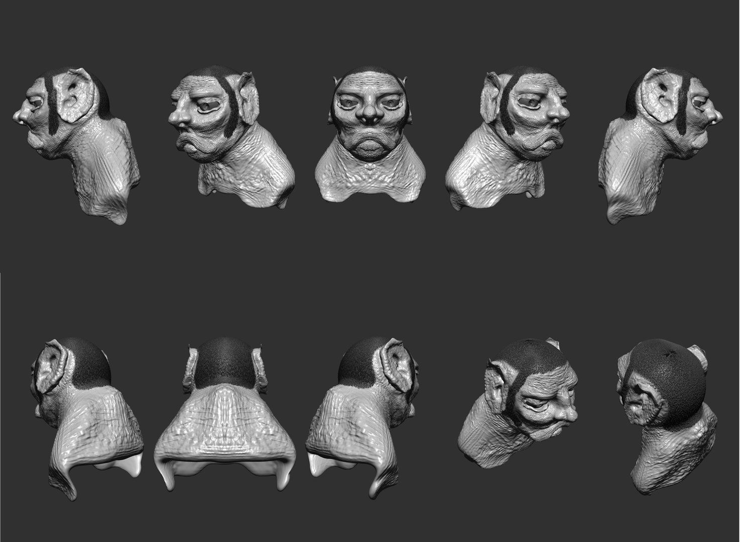 Bust Man Mutant Obj Free