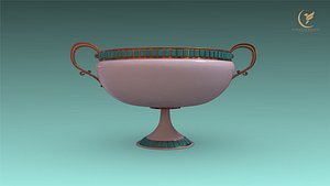 3D low-poly fruit dish