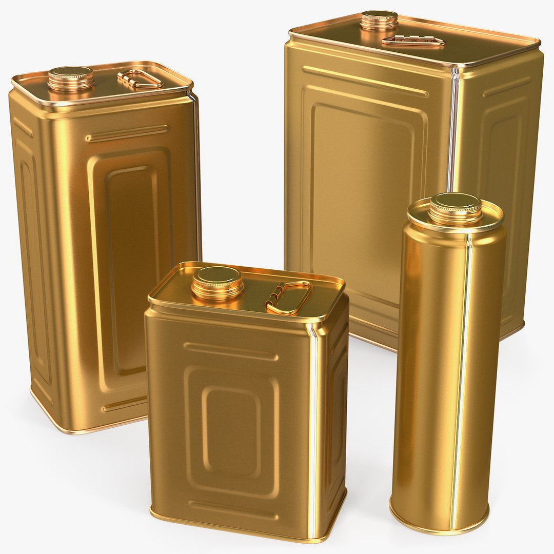 Tin Cans Set 3D model preview