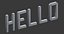 Objeto Decor - Hello Text