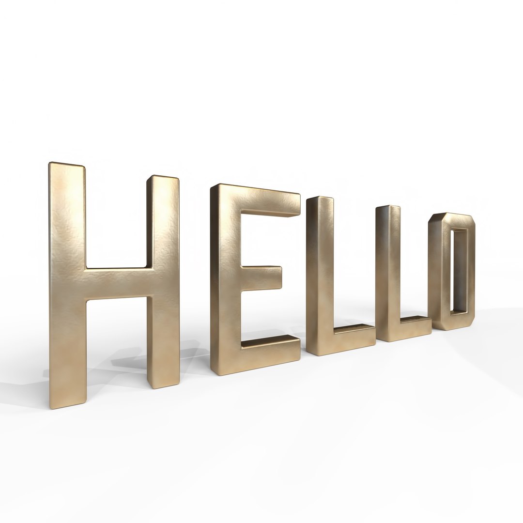 3D Decor Object - Hello - TurboSquid 1211183
