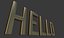 Objeto Decor - Hello Text