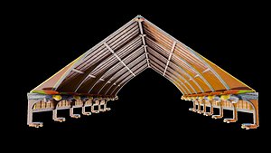 Cathedral Wooden Angel Ceiling - ONLY 3D
