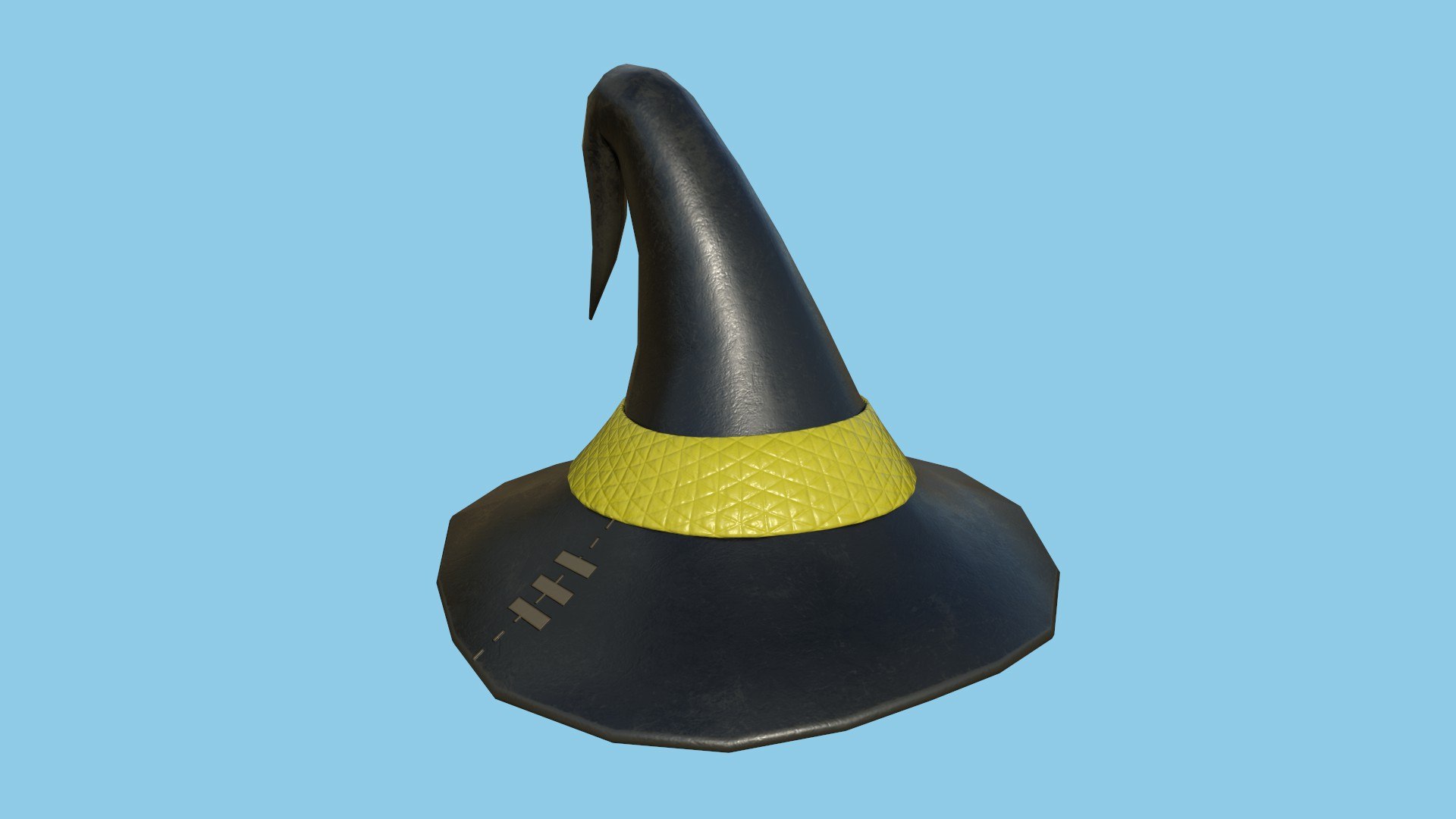 3D Black Yellow Wizard Hat - Character Design Fashion - TurboSquid 1729015