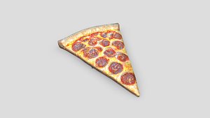 Pizza Salami Slice 3D