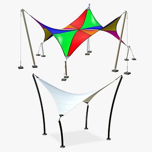 Tensile Structures Modern Design 3D model