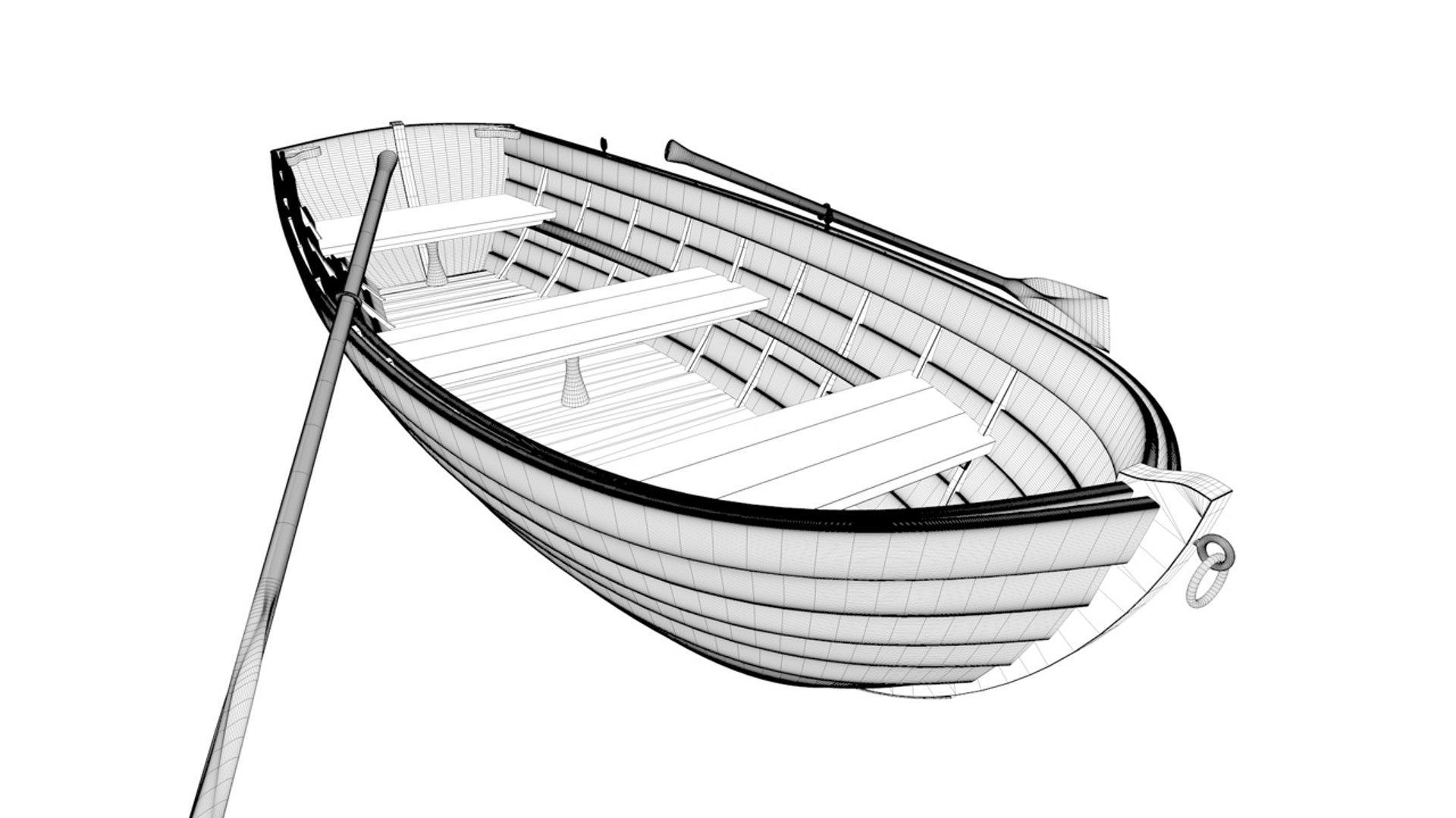 3d Modern Wooden Boat