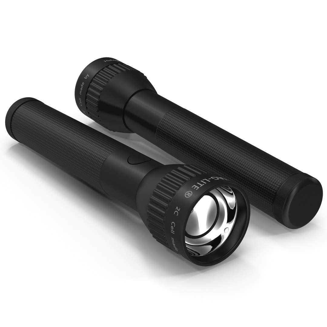 Police Flashlight 3D model preview