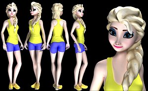 3D model Elsa sport