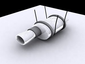 muffler car exhaust 3d model