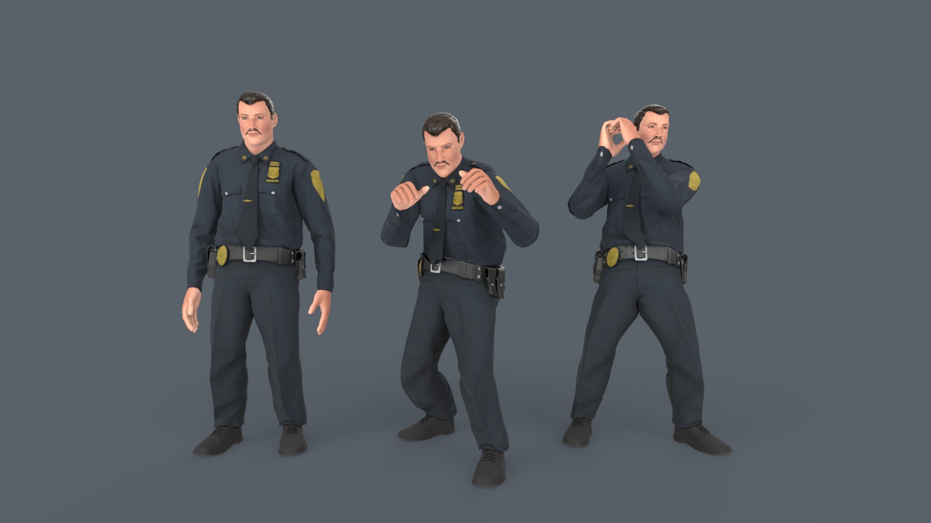 Policeman Model - TurboSquid 1946392