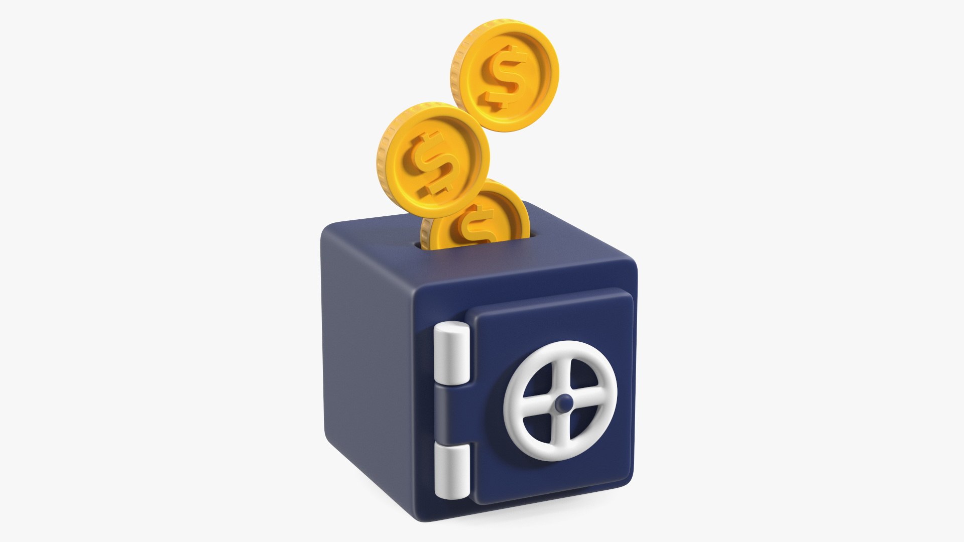 Safe Box Stylized Icon 3D model preview