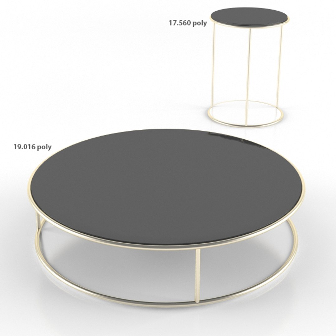 3d model tea table set