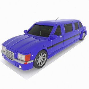 3d limousine limo toon model