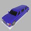 3d limousine limo toon model