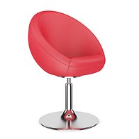Red Leather Swivel Chair