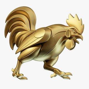 Rooster Bird Jewelry 3D model