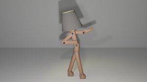 lamp human sticking 3D