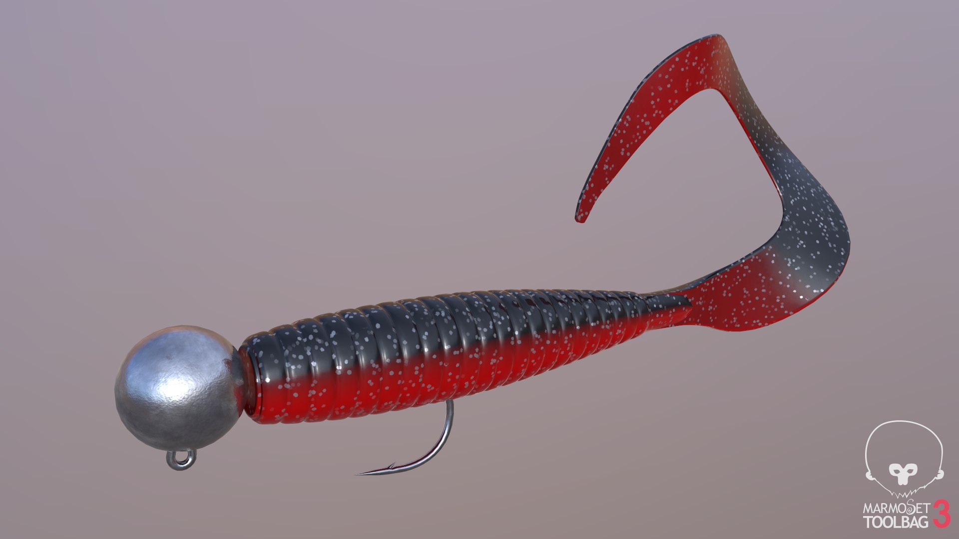 Curly Tail Fishing Lure 03 model - TurboSquid 1981693