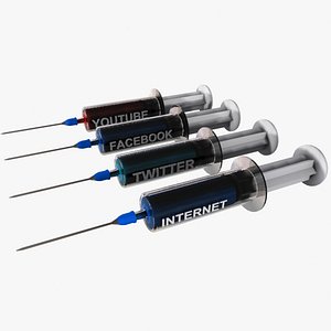 Internet Facebook Twitter Youtube Addiction (Syringe)