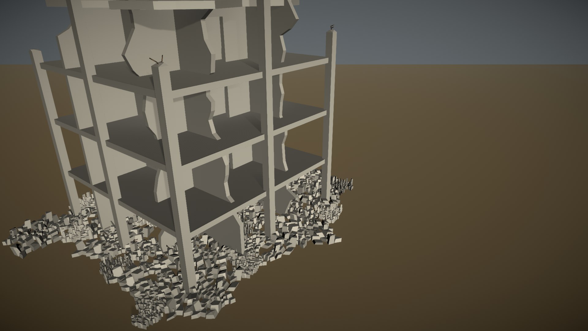 3D destroyed building model https://p.turbosquid.com/ts-thumb/0a/fgWS1V/PH/destroyedbuilding21rend04/png/1609261077/1920x1080/fit_q87/6a29603833611c4a06cd03ecbbe258c77a551e7e/destroyedbuilding21rend04.jpg