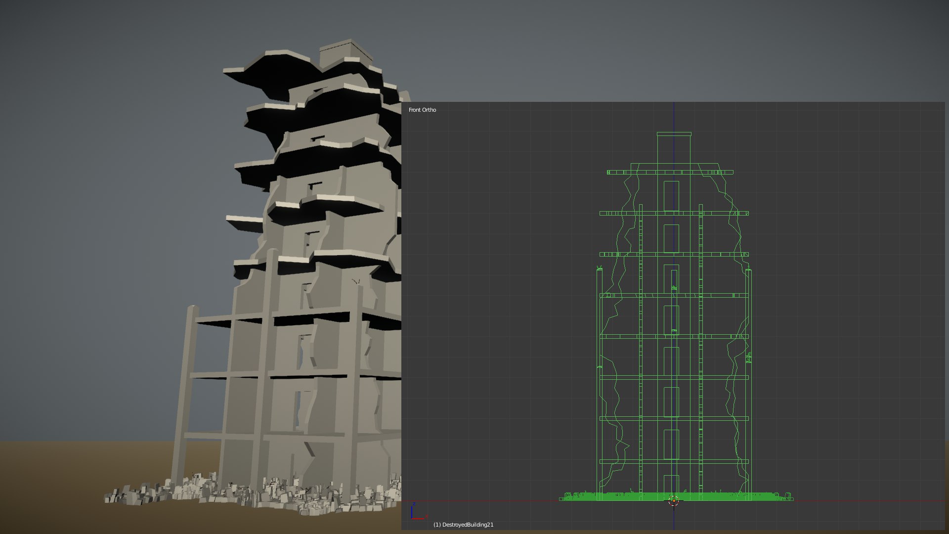3D destroyed building model https://p.turbosquid.com/ts-thumb/0a/fgWS1V/sa/destroyedbuilding21rend02wire/png/1609261069/1920x1080/fit_q87/bb404a14f7b8ea0d993848632fbaae2391670cc0/destroyedbuilding21rend02wire.jpg