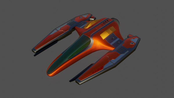 modelo 3d Space Racer de ciencia ficción - Low Poly - Game Ready - PBR ...