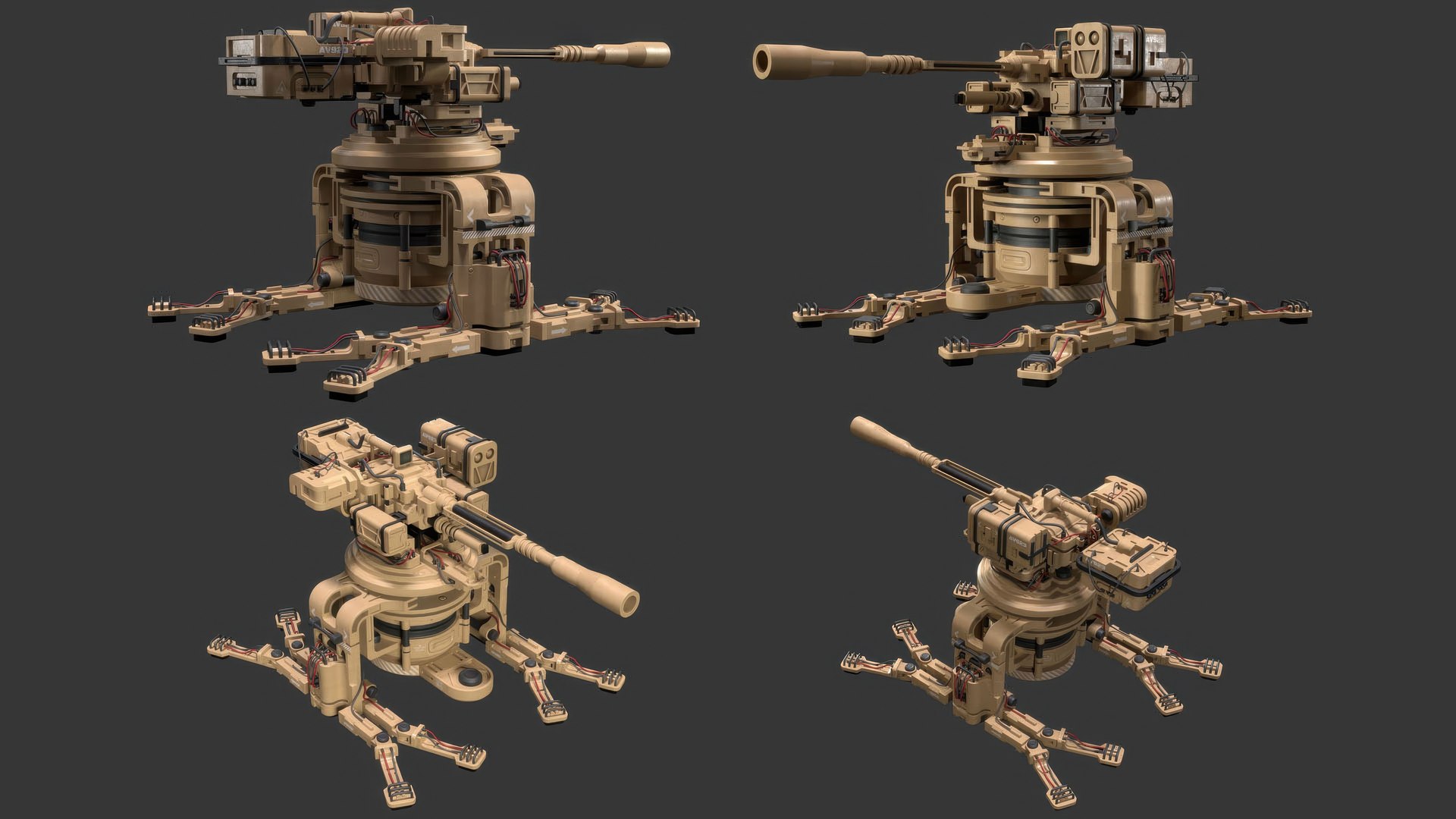 3D Sentry Gun-1-Desert-Clean-Blend-4-5 https://p.turbosquid.com/ts-thumb/0a/n7AZ4x/9d/m1v2preview8/jpg/1792339063/1920x1080/fit_q87/719faabc436861113cc9cd05957382443644f6c3/m1v2preview8.jpg