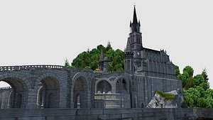 lourdes church 3d x
