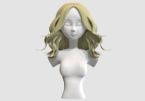 3D Thick Female Hairstyle