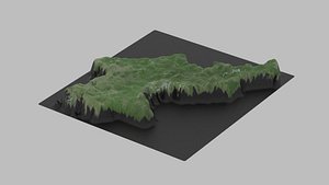 North Korea Map Country 3D