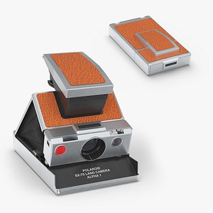 3D SX-70 Land Series Folding Camera Brown Rigged for Maya