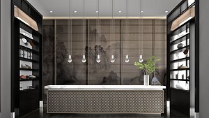 reception desk 3D model